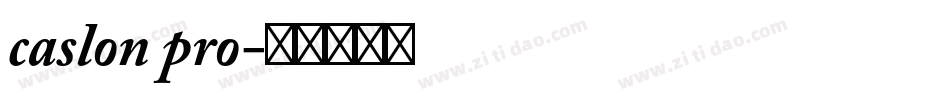 caslon pro字体转换